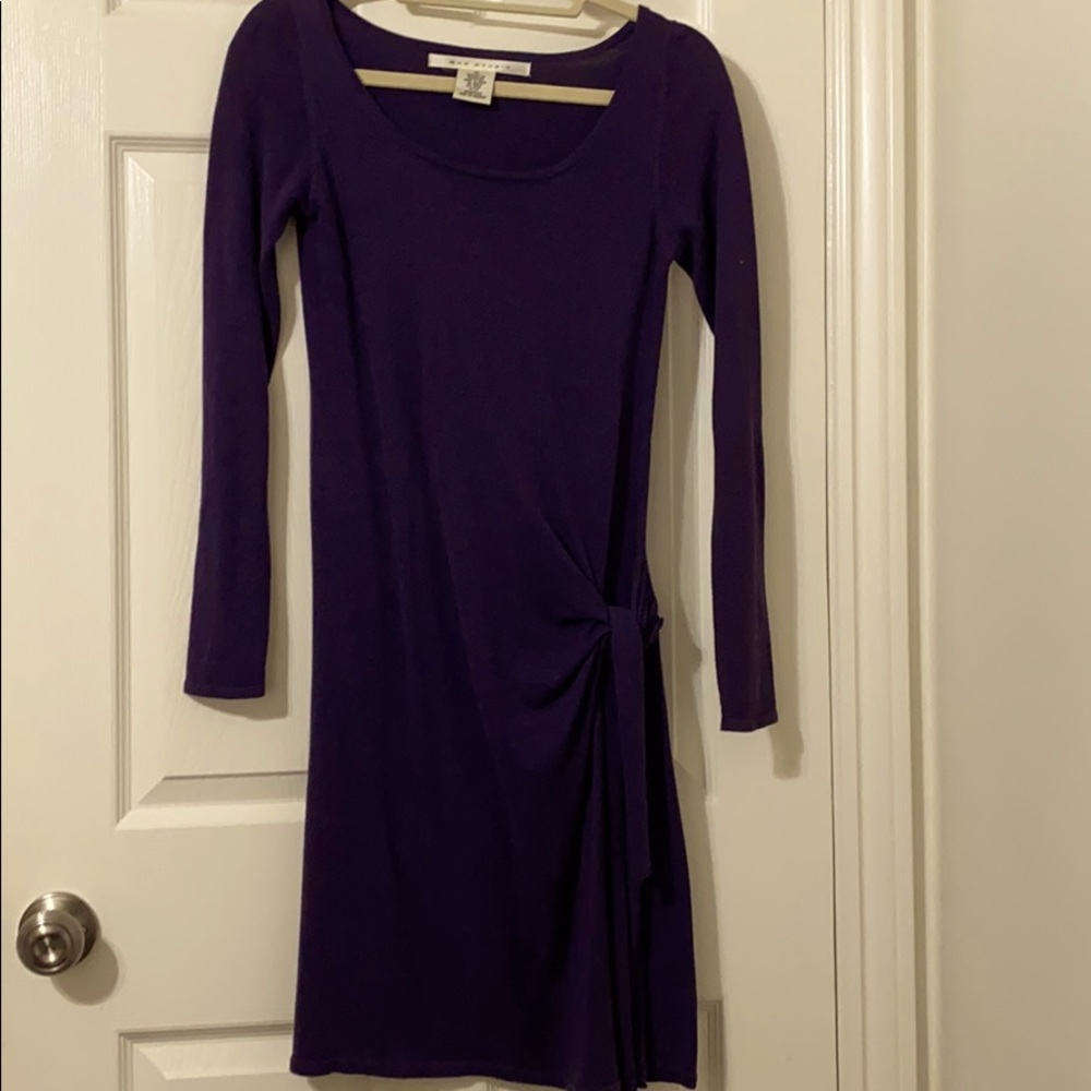 Max Studio Cotton Knit Wrap Dress